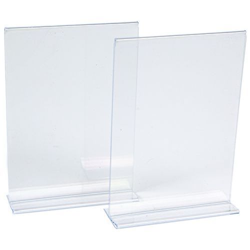 Présentoir de table transparent forme T droit - Manutan Expert