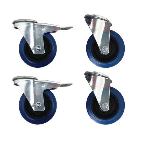 Set van 4 wielen voor zeer bestendige aluminium koffer