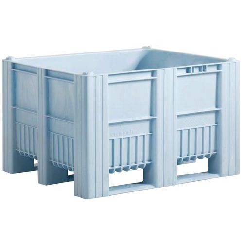 Caisse-palette plastique monobloc - 3 semelles