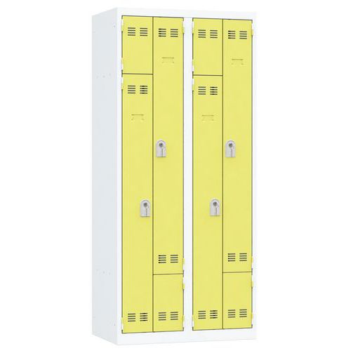 L-vormige, ruimtebesparende garderobekast - 1 kolom - Breedte 400 mm