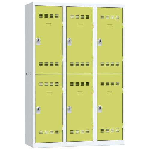 Vestiaire multicases couleur - 1 à 3 colonnes - Largeur 400 mm - Vinco