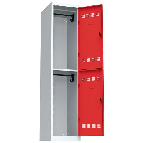 Meervaks garderobekast - 1 kolom - 2 vakken - Breedte 400mm
