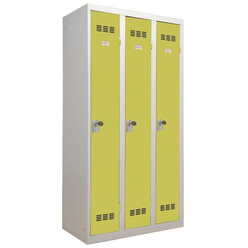Garderobekast lichte industrie - Breedte 300 mm - 3 kolommen - Vinco