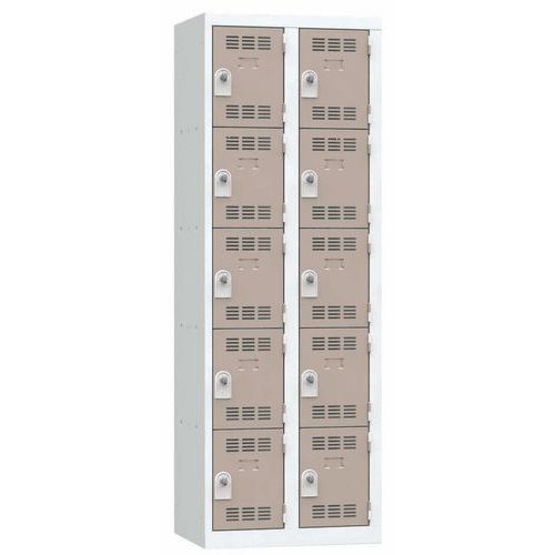 Vestiaire multicases couleur - 1 à 4 colonnes - Largeur 300 mm - Vinco