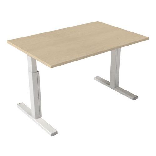 Recht bureau met zwengel en T-vormig onderstel - Kelli