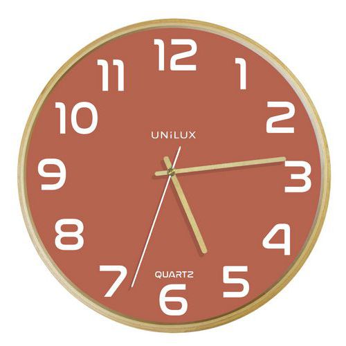 Wandklok Baltic houten frame diameter 31.5 - UNILUX