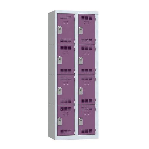 Vestiaire multicases couleur - 1 à 4 colonnes - Largeur 300 mm - Vinco