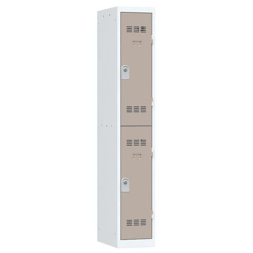 Meervaks garderobekast - 1 kolom - 2 vakken - Breedte 300 mm