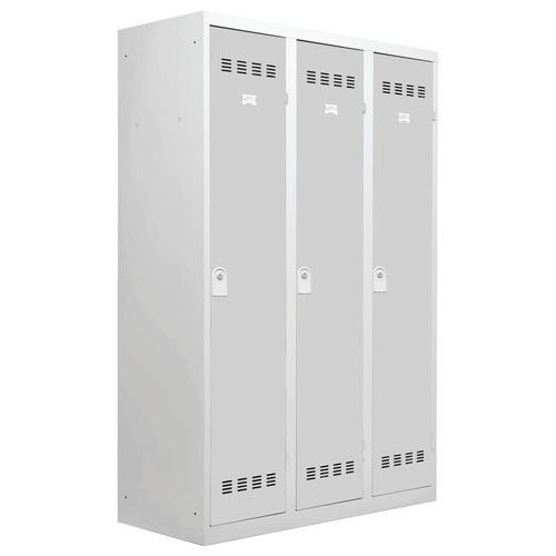 Vestiaire industrie salissante - Largeur 400 mm - 3 colonnes - Vinco