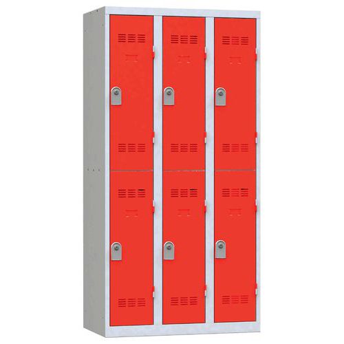 Meervaks garderobekast - 1 kolom - 2 vakken - Breedte 300 mm