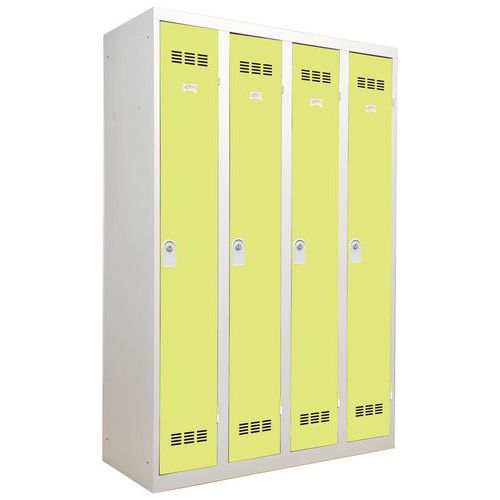 Garderobekast lichte industrie - Breedte 300 mm - 4 kolommen - Vinco