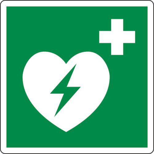 Noodbord - Geautomatiseerde externe defibrillator - Aluminium Noodbord - Geautomatiseerde externe defibrillator - Aluminium