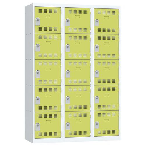 Meervaks garderobekast - 1 kolom - 2 vakken - Breedte 400mm