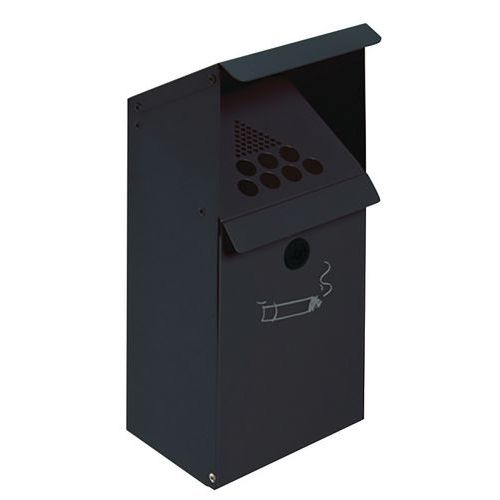 Cendrier mural acier - Avec support - 3.7L