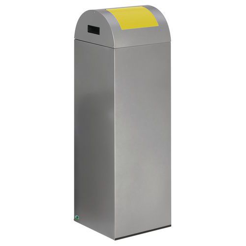 Poubelle tri sélectif anti-feu - 89 L - Avec trappe Poubelle tri sélectif anti-feu - 89 L - Avec trappe