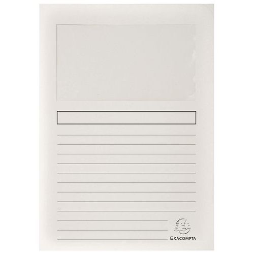 Paquet de 100 chemises à fenêtre super 160g/m2 - 22x31cm - Exacompta