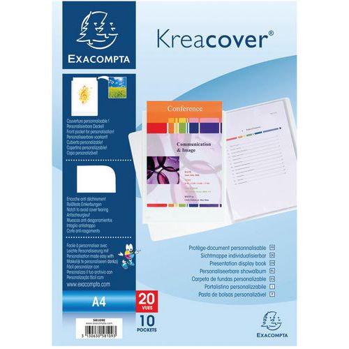 Protège-documents en PP rigide kreacover® 20 vues A4