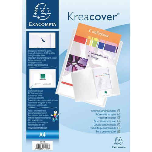 Presentatiemap personaliseerbare kreacover® soepele pp A4 - Exacompta