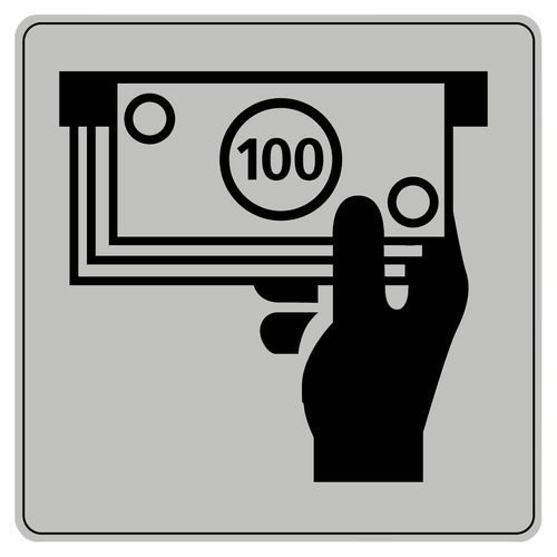 Pictogram van polystyreen ISO 7001 - Dispenser