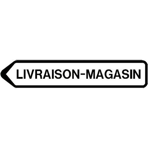 Hoog wegwijsbord dubbele opdruk Franstalig - Levering-Magazijn - Lengte 1300 mm