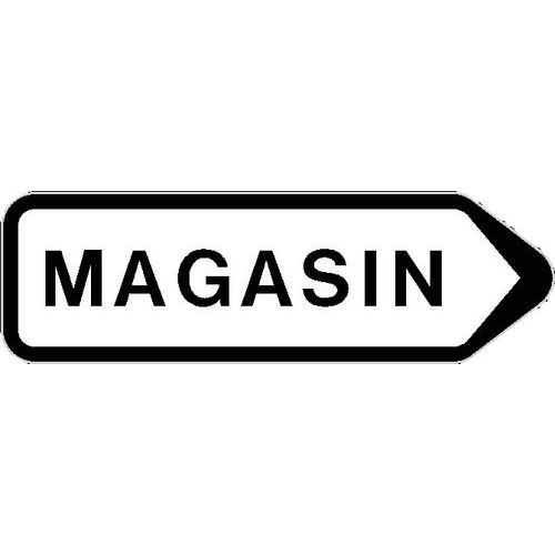 Hoog standaard wegwijsbord Franstalig 800 mm - Magasin