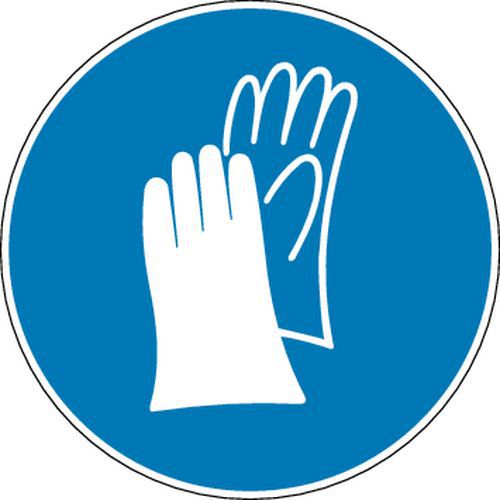 Panneau d'obligation - Port de gants de sécurité - Rigide Panneau d'obligation - Port de gants de sécurité - Rigide