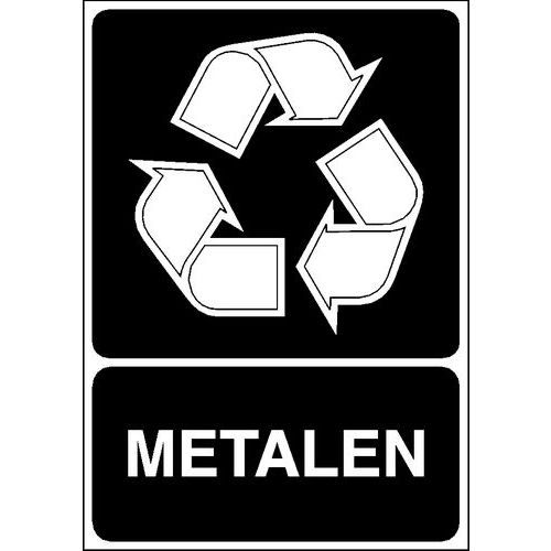 Signaalbord voor afvalscheiding - Metaal