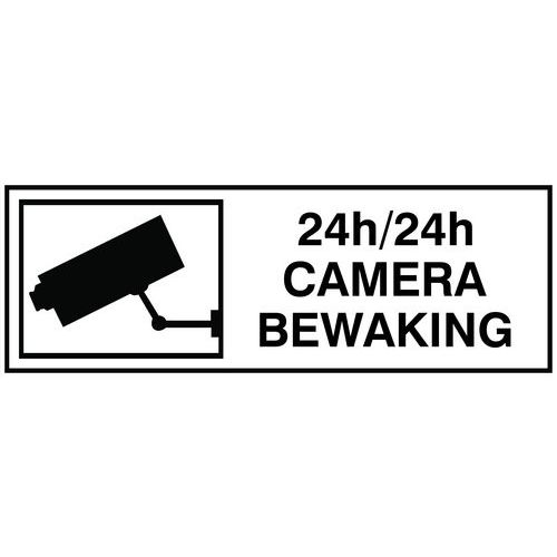 Panneau de signalisation réglementaire - Vidéosurveillance 24h/24h - Adhésif