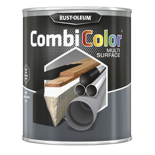 Verf voor alle oppervlakken, satijnzwart - 0.75 L et 2.5 L - Rust-Oleum