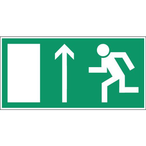 Noodevacuatiebord - Nooduitgang linksboven - Zelfklevend