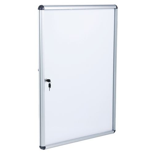 Vitrine d'intérieur Manutan 1 porte - Fond aluminium - Manutan Expert