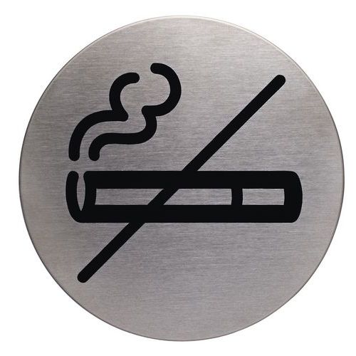 Design-pictogram rond, Ø 83 mm - Niet-rokersruimte - Durable