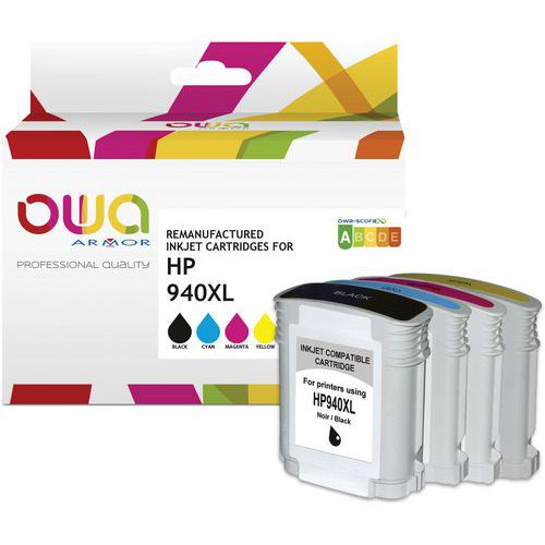 Inktcartridge refurbished HP 940XL - 4 kleur - Owa
