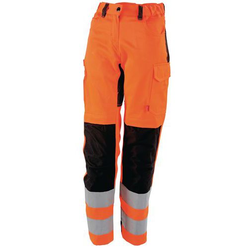 Werkbroek voor dames hoge zichtbaarheid Tara