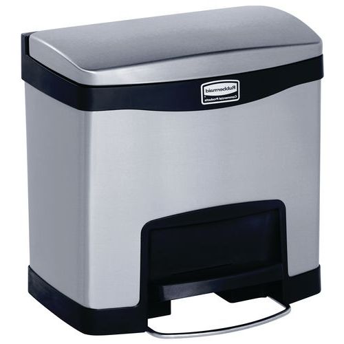 Slim Jim Step On container Front Step RVS 15 ltr Rubbermaid