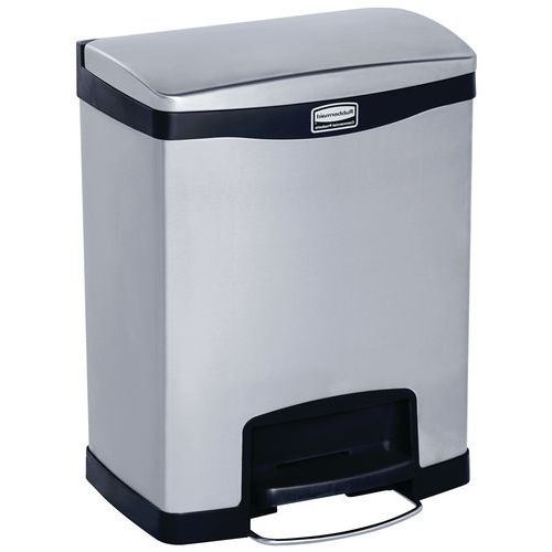 Slim Jim Step On container Front Step RVS 30 ltr Rubbermaid