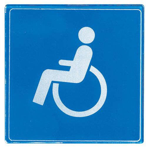 Pictogramme plexiglas carré - Handicape