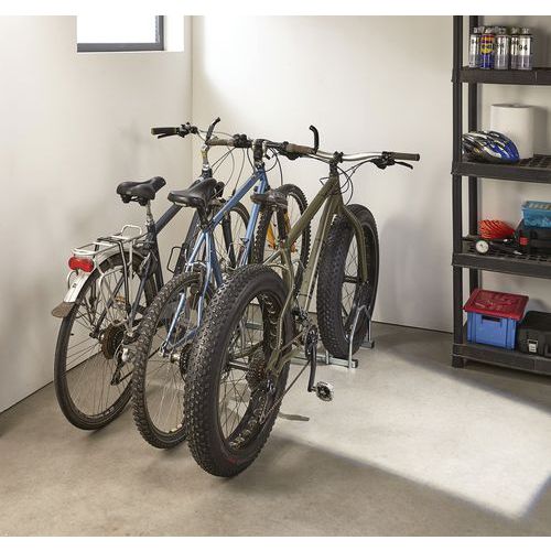 Het kantoor Verwant Blaast op Fietsenrek voor 3 fietsen met 2 niveaus - Mottez - Manutan.be