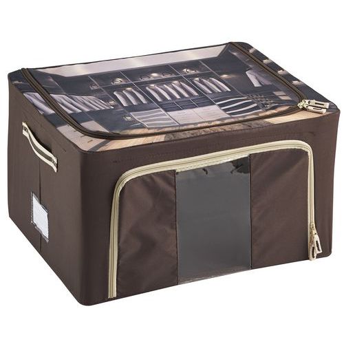 Opberghoes stof, Breedte: 290 mm, Lengte: 390 mm, Hoogte: 20 cm, Kleur: Bruin