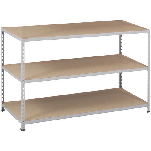 Middelzware stelling Manutan Rapid 2, Hoogte: 914 mm, Aantal niveaus: 3, Type legbord: Dicht