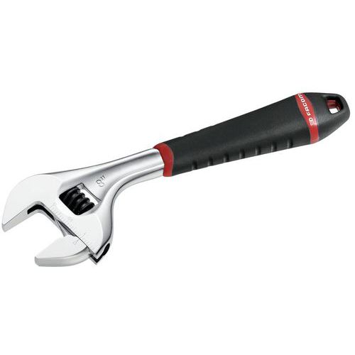 Verstelbare moersleutel met schaalverdeling, Bek opening: 12 mm, Lengte: 201 mm, Gewicht: 250 g