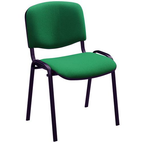 Stoel Fancy - Zwart en stof - Manutan Stoel Fancy - Zwart en stof - Manutan