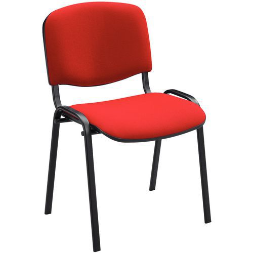 Stoel Fancy - Zwart en stof - Manutan Expert Stoel Fancy - Zwart en stof - Manutan Expert