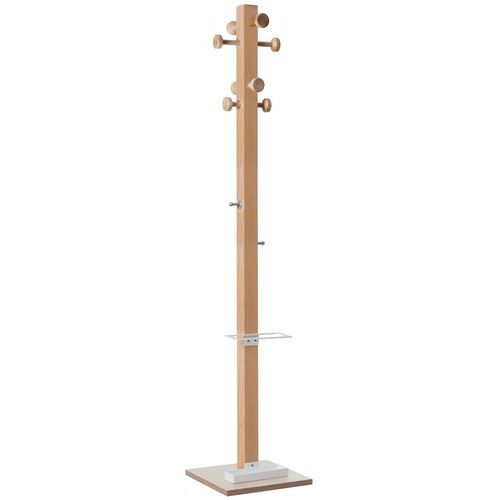 Kapstok van massief hout met 8 haken, rond - Easycloth