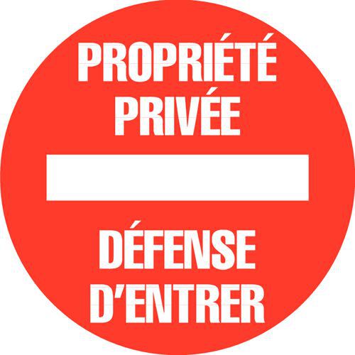 Verbodsbord - Privé-eigendom, verboden inrit - Hard