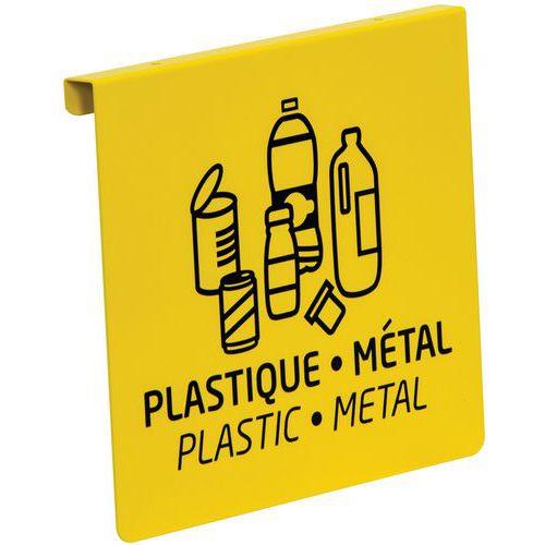 Signalisatieplaat afvalsortering voor Tubag - plastic
