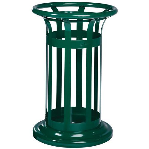Vrijstaand of te bevestigen vuilnisbak 60L Tulipe vigipirate, Totale inhoud: 60 L, Opening: Gleuf