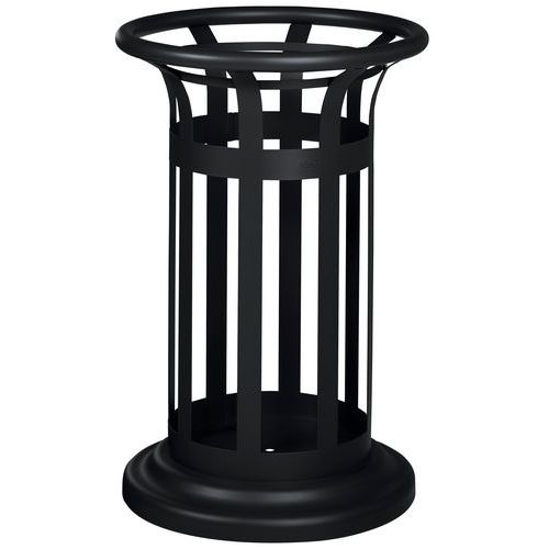 Vrijstaand of te bevestigen vuilnisbak 60L Tulipe vigipirate, Totale inhoud: 60 L, Opening: Gleuf