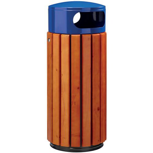 Afvalbak 60 l Zeno van hout rond_Rossignol Pro