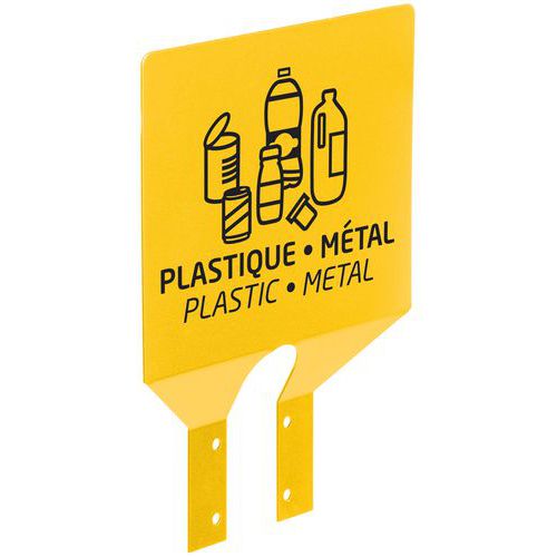 Signalisatieplaat met paalbevestiging - plastic Rossignol